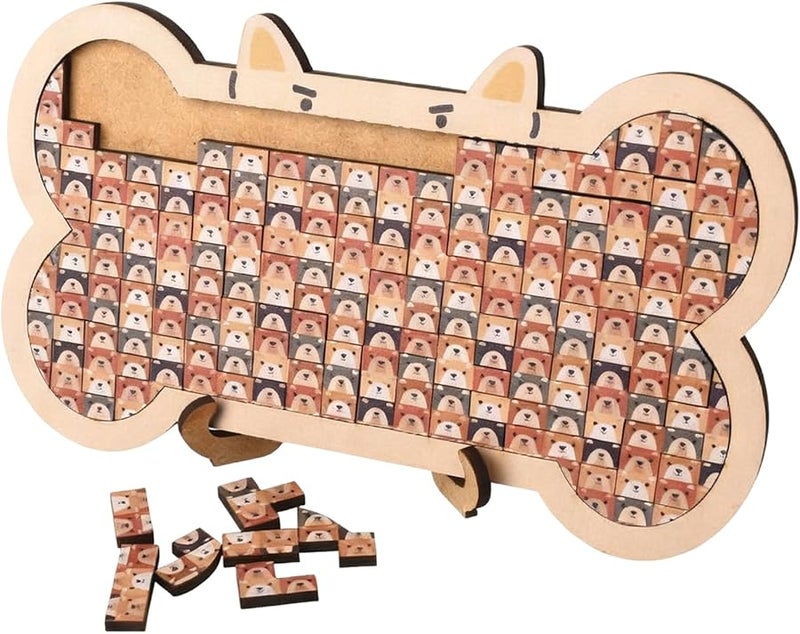 أحجية خشبية للكلاب للبالغين، لعبة عائلية لموضوع الحيوانات في المنزل والسفر - Image 2